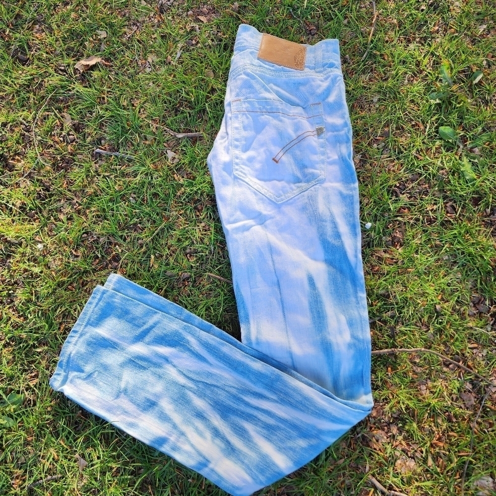 Dondup Dionis Jeans Made In Italy Bleached Stretch Pants Woman 26x33 Embroidered